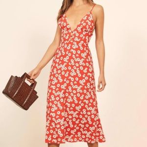Reformation Montague Dress in Oopsie Daisy, Sz. 8